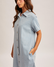 Hem & Thread Railroad Stripe Shirt Dress - Fringe Boutique