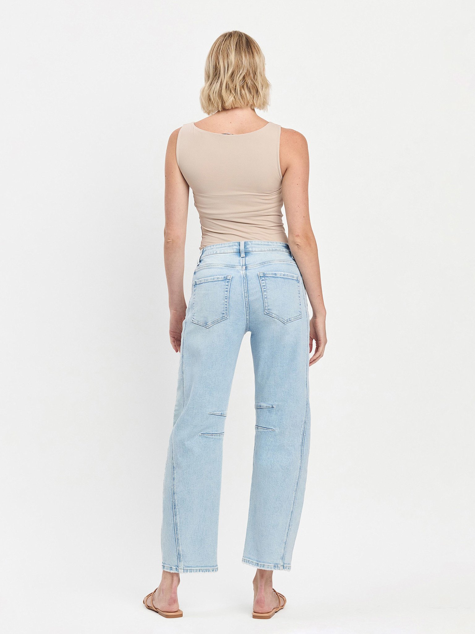 Flying Monkey High Rise Paneled Barrel Jeans
