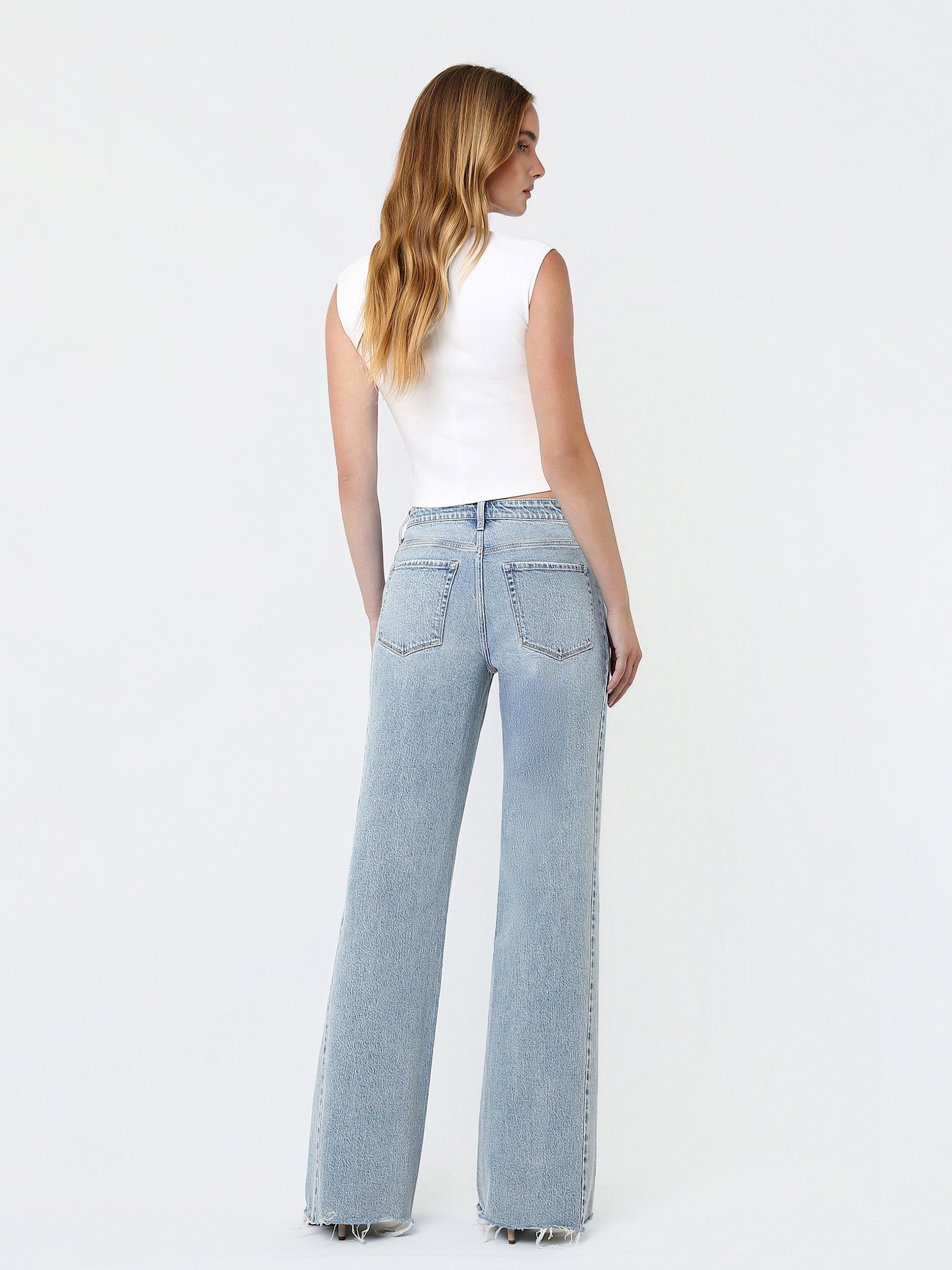 Flying Monkey Super High Rise Raw Hem Jeans