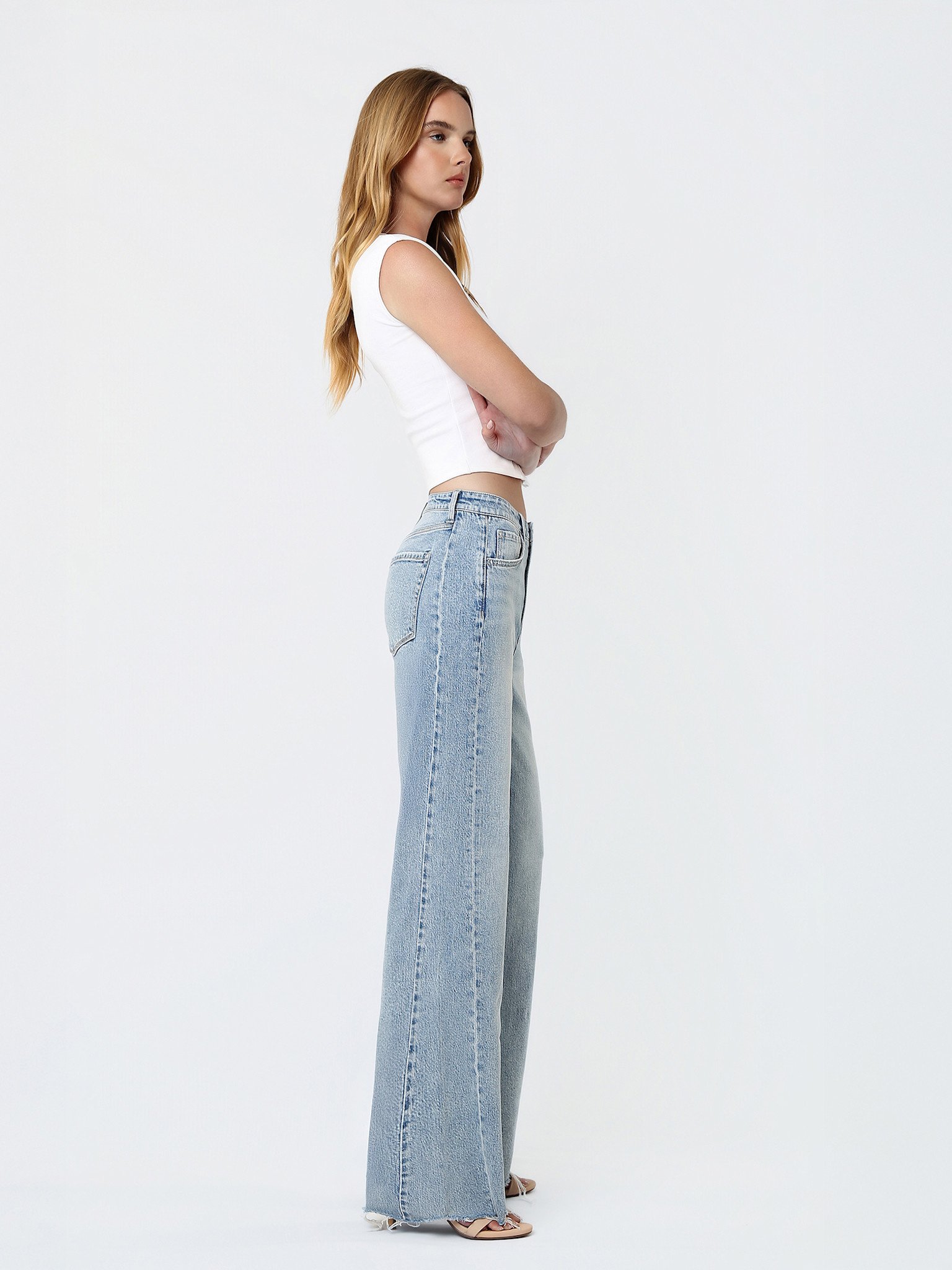 Flying Monkey Super High Rise Raw Hem Jeans