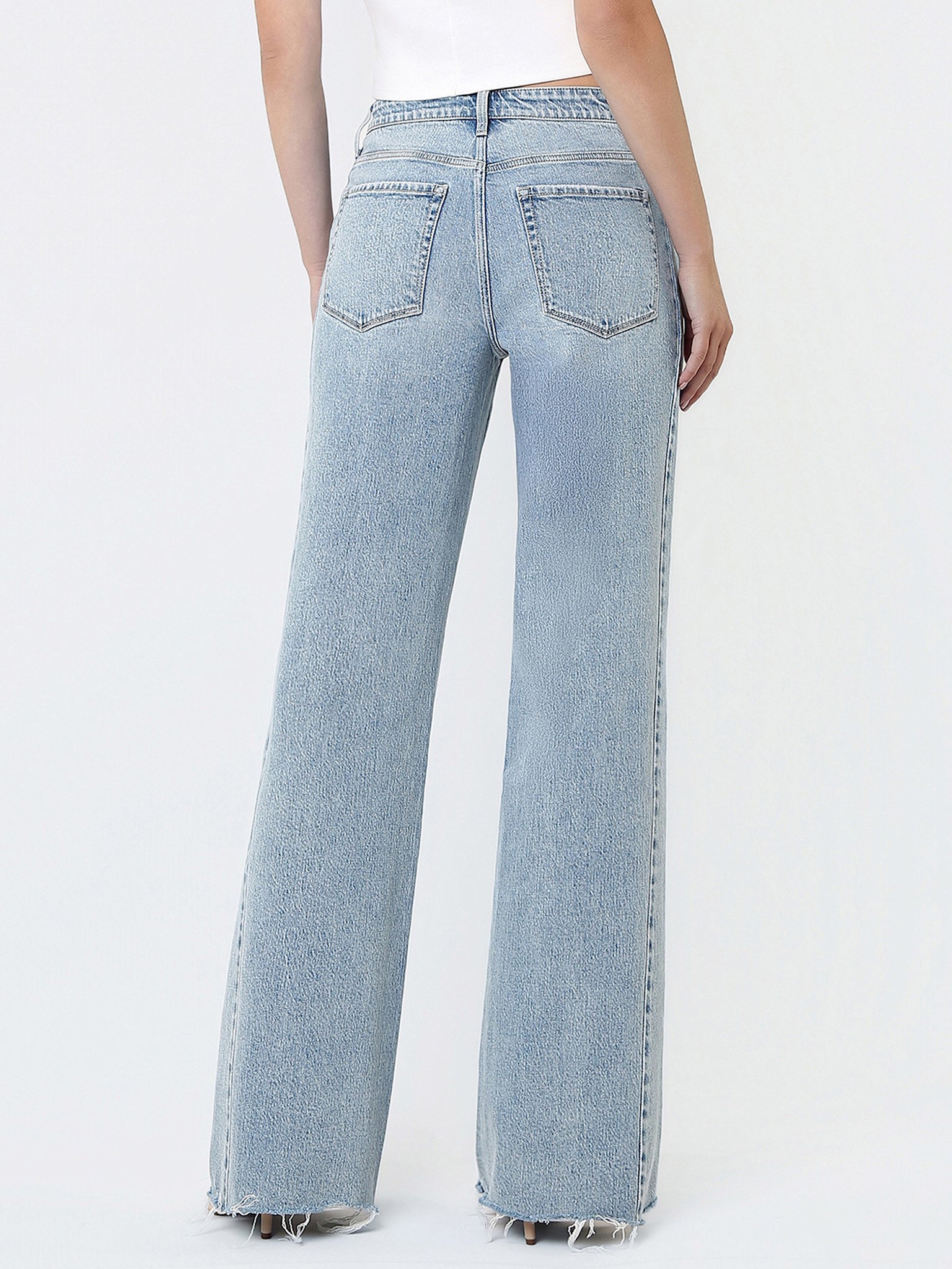 Flying Monkey Super High Rise Raw Hem Jeans