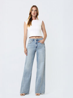 Flying Monkey Super High Rise Raw Hem Jeans