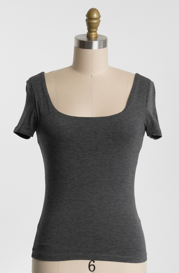 Final Touch Lined Modal Scoop Neck Tee
