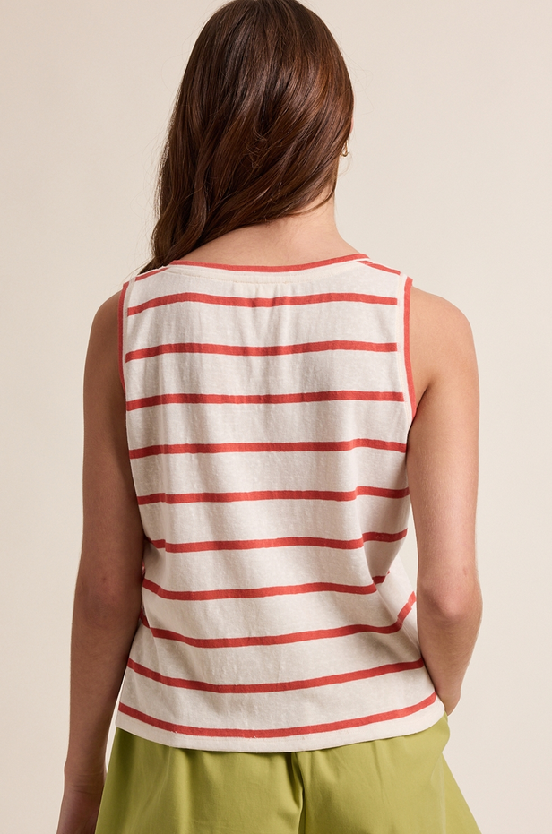 Wishlist Relaxed Stripe V-Neck Tank