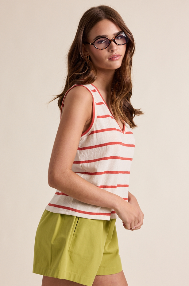 Wishlist Relaxed Stripe V-Neck Tank