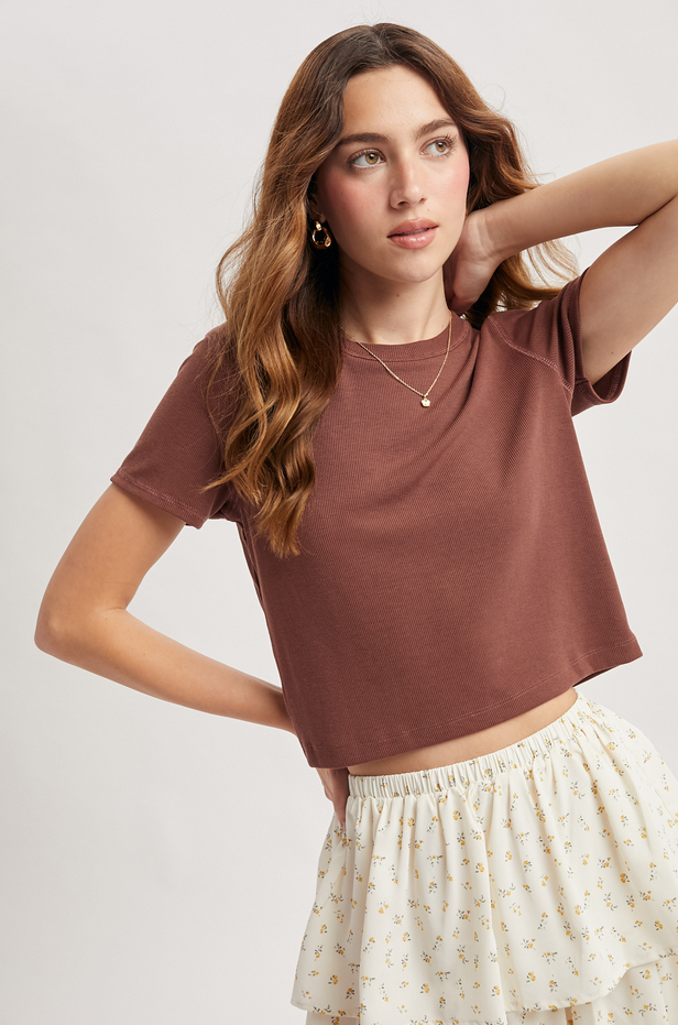 Wishlist Ribbed Baby Tee