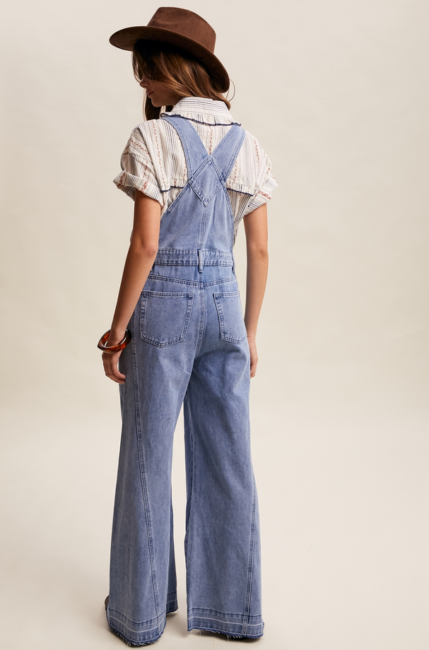 Listicle Wide Leg Panel Overalls