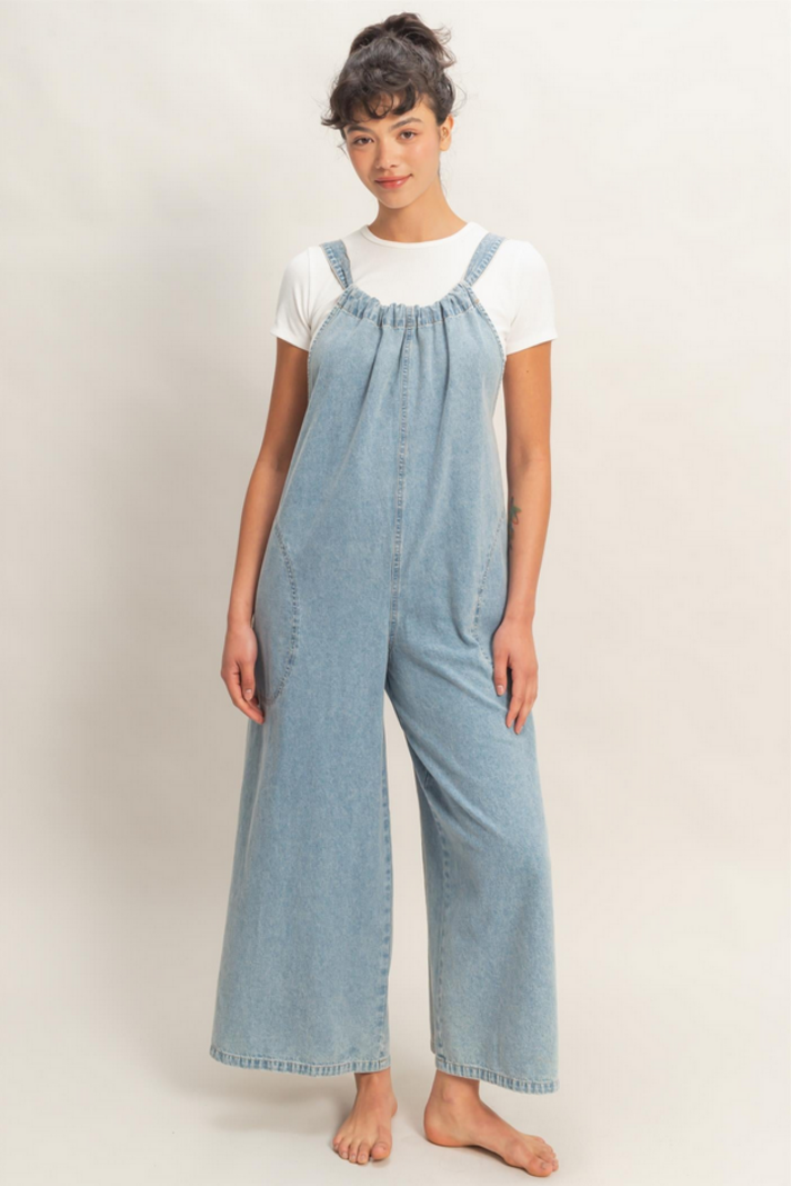 HYFVE Relaxed Tie Back Overalls - Fringe Boutique