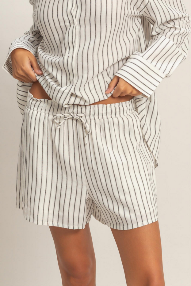 HYFVE Striped Drawstring Shorts