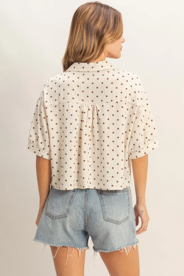 HYFVE Relaxed Polka Dot Button Up