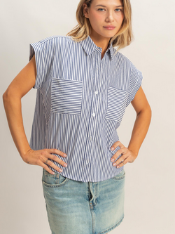 HYFVE Mixed Pinstripe Button Up