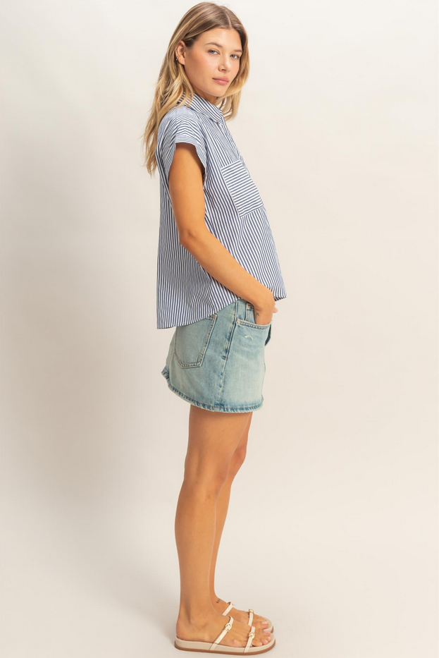 HYFVE Mixed Pinstripe Button Up