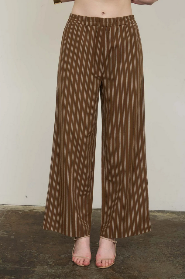 Blu Pepper Double Stripe Wide Leg Pants