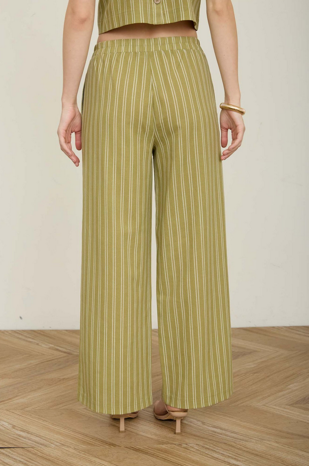 Blu Pepper Double Stripe Wide Leg Pants