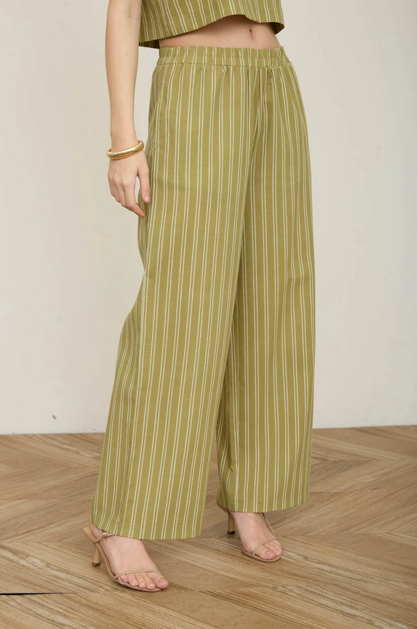 Blu Pepper Double Stripe Wide Leg Pants