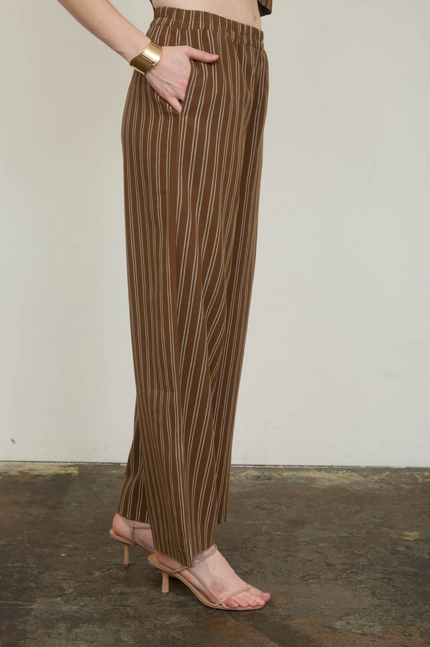 Blu Pepper Double Stripe Wide Leg Pants