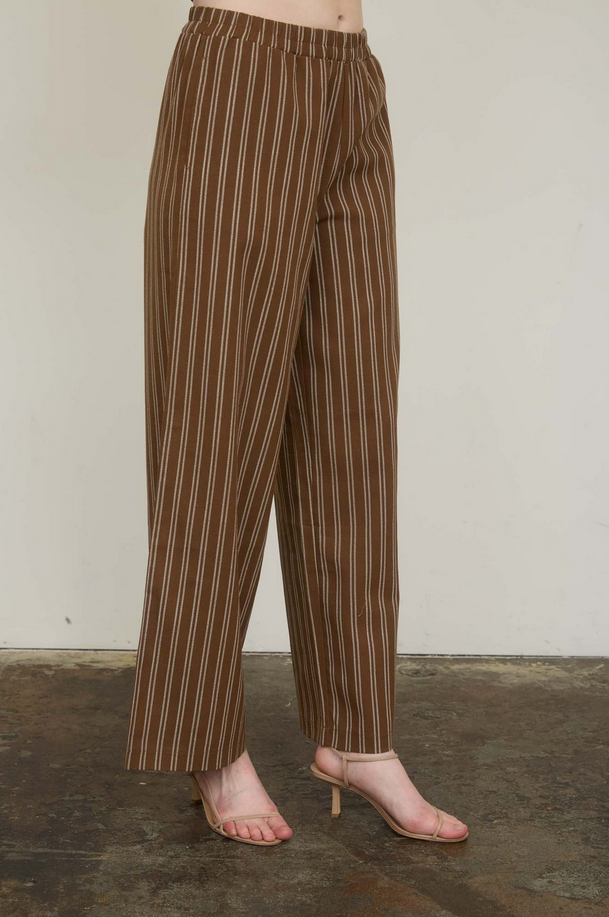 Blu Pepper Double Stripe Wide Leg Pants