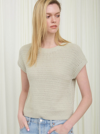Blu Pepper Short Sleeve Knit Top