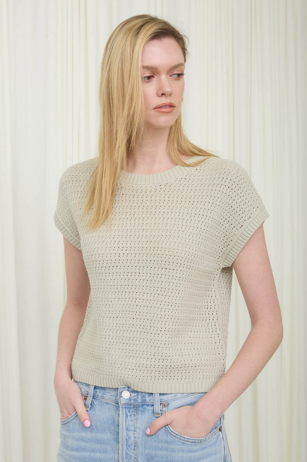 Blu Pepper Short Sleeve Knit Top