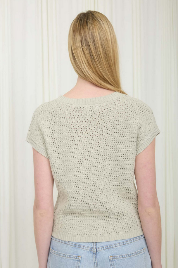 Blu Pepper Short Sleeve Knit Top