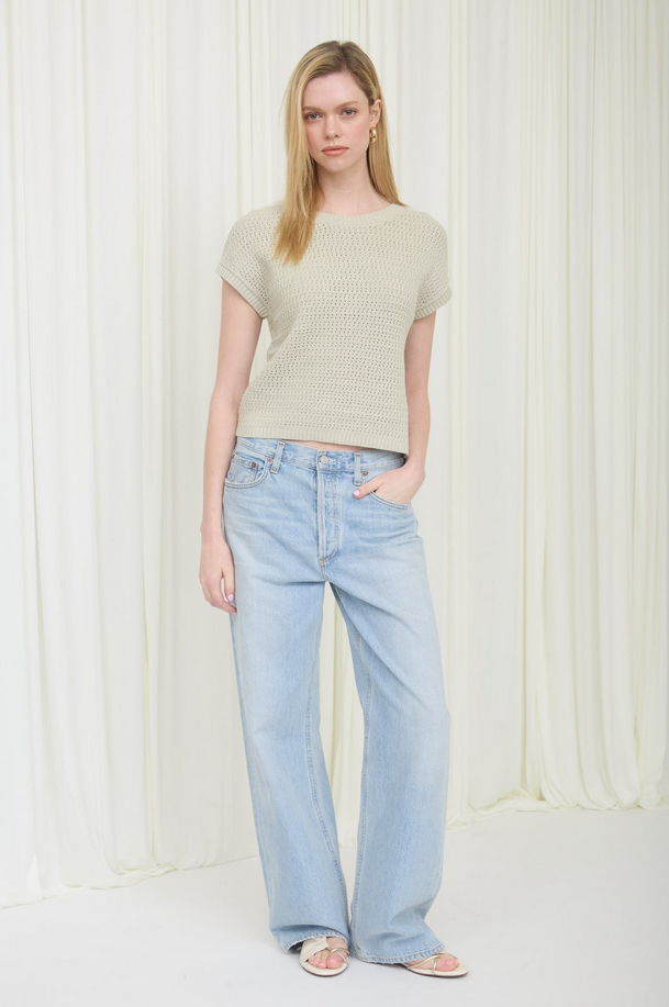 Blu Pepper Short Sleeve Knit Top