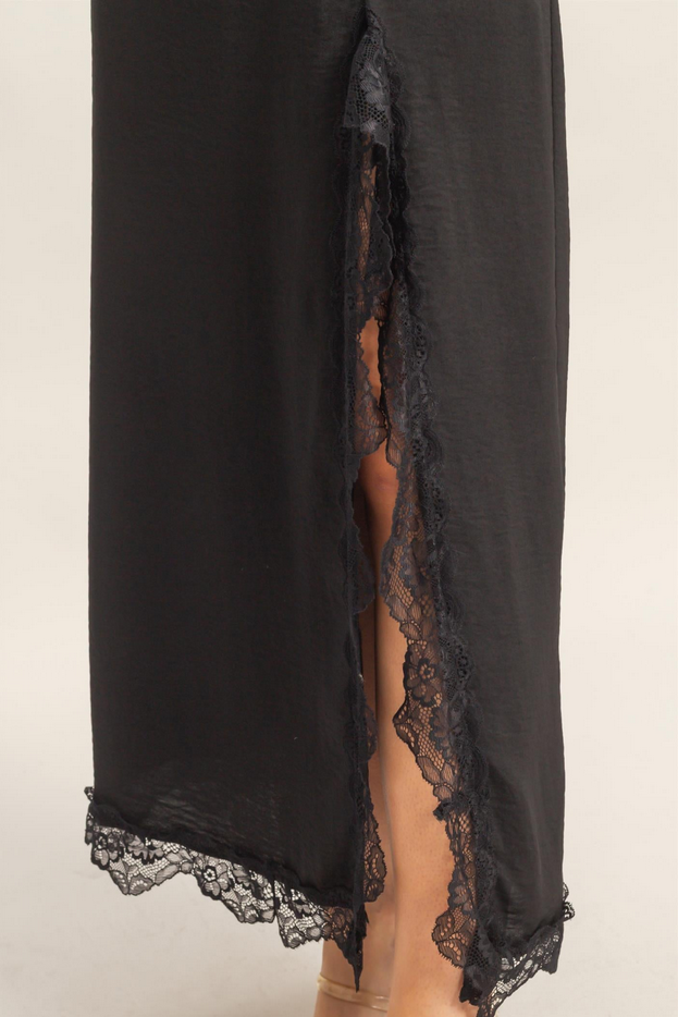 HYFVE Lace Trim Slip Skirt