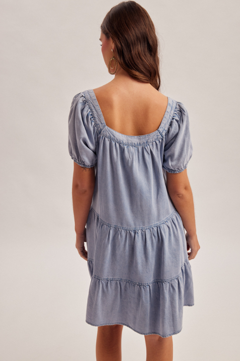 Hem & Thread Chambray Babydoll Dress