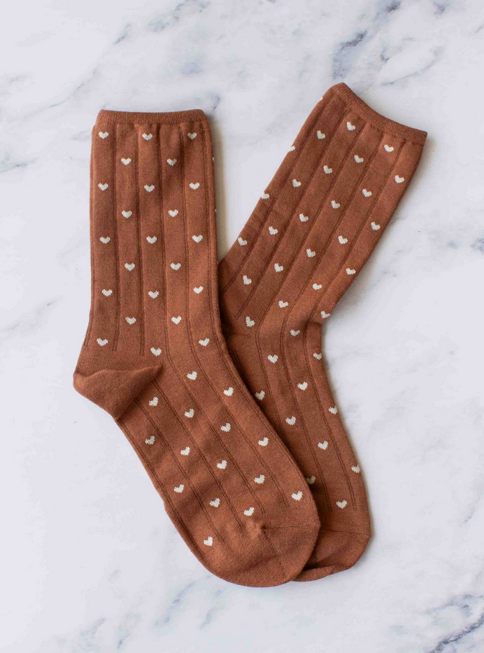 Tiepology Heart Crew Socks