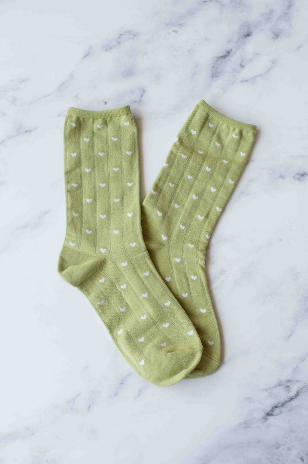 Tiepology Heart Crew Socks