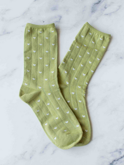 Tiepology Heart Crew Socks