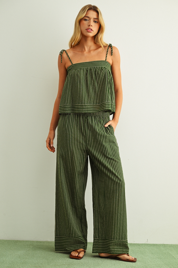 Miou Muse Striped Wide Leg Pants