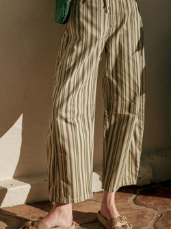 Miou Muse Mixed Stripe Barrel Pants