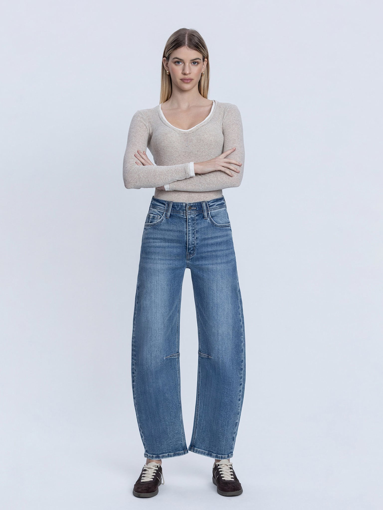 Flying Monkey Super High Rise Barrel Jeans