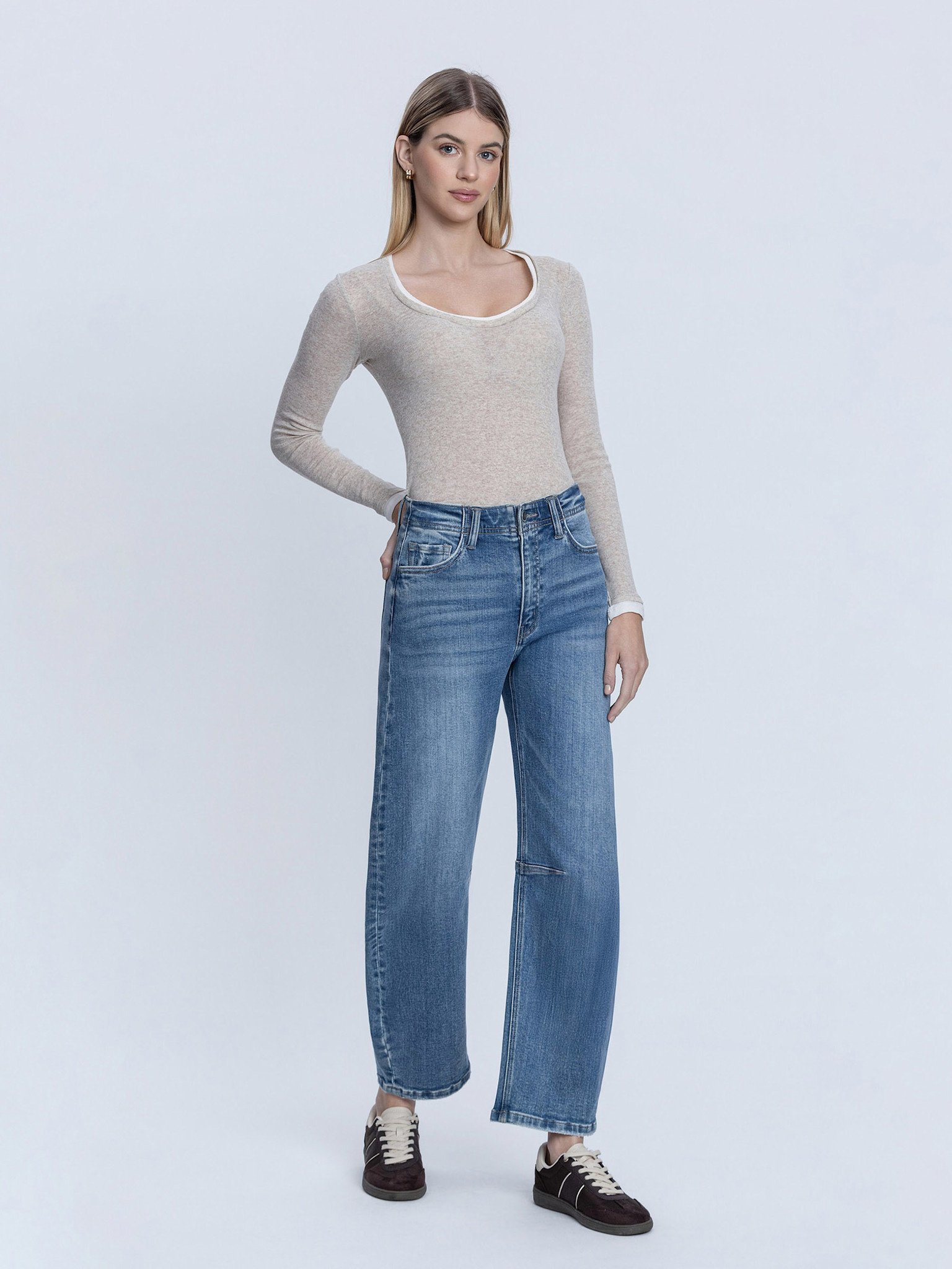 Flying Monkey Super High Rise Barrel Jeans