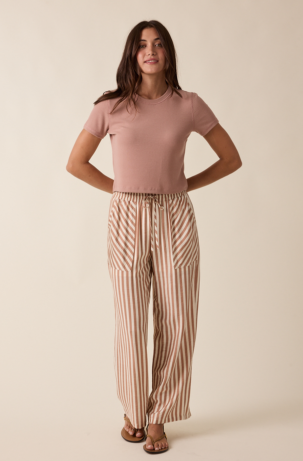 Wishlist Mixed Stripe Drawstring Pants