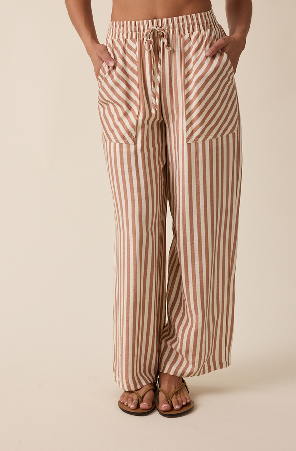 Wishlist Mixed Stripe Drawstring Pants