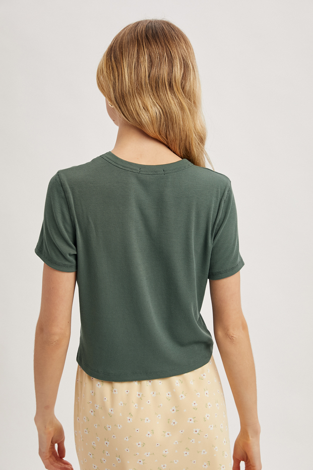 Wishlist Cropped Rib Tee