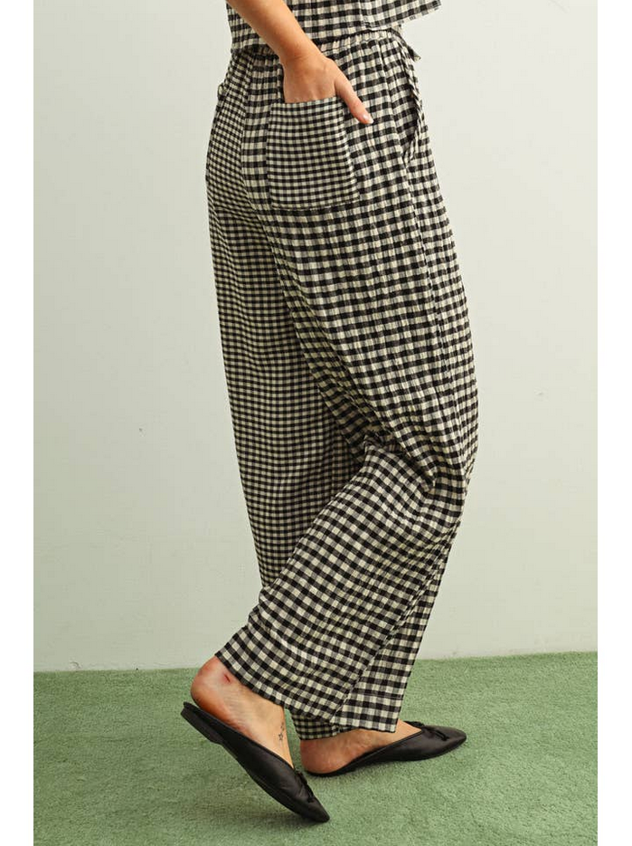 Miou Muse Mixed Gingham Pants