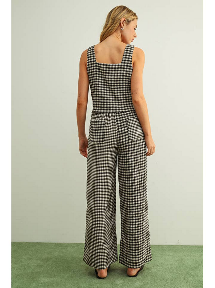 Miou Muse Mixed Gingham Pants