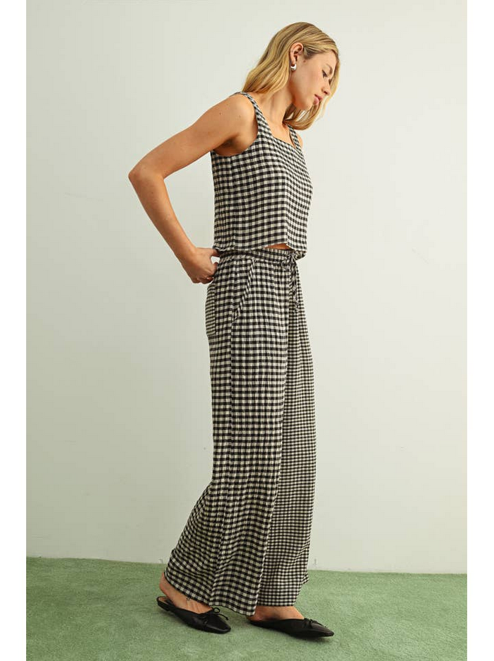 Miou Muse Mixed Gingham Pants