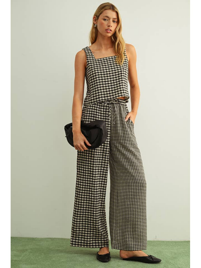 Miou Muse Mixed Gingham Pants