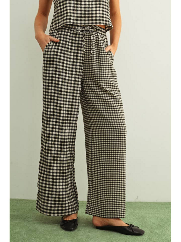 Miou Muse Mixed Gingham Pants