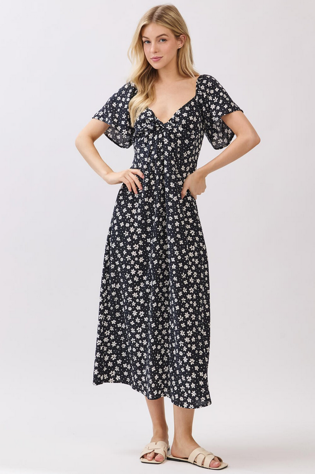 Final Touch Ditsy Daisy Midi Dress