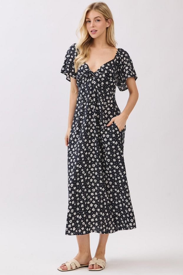 Final Touch Ditsy Daisy Midi Dress