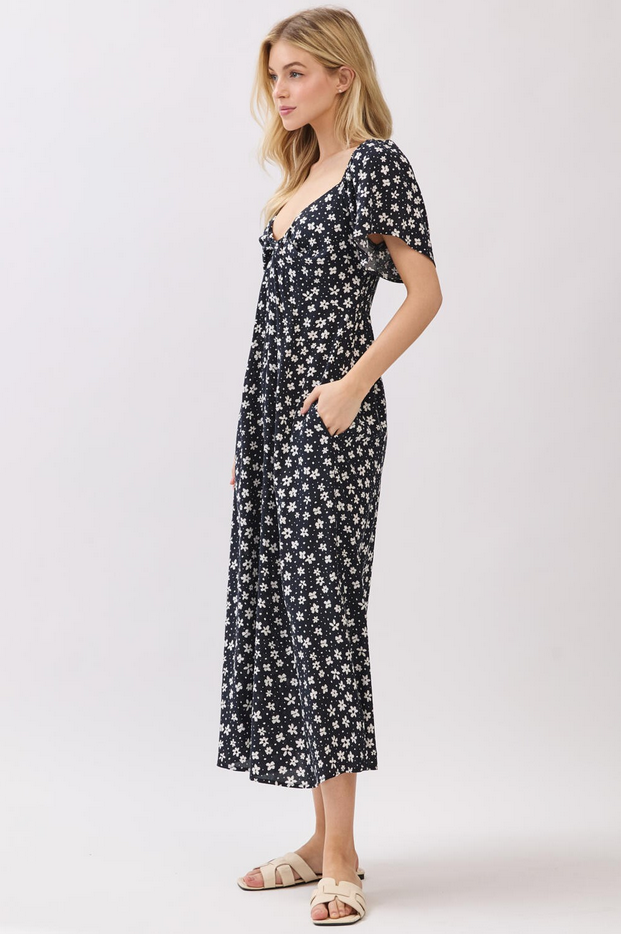 Final Touch Ditsy Daisy Midi Dress
