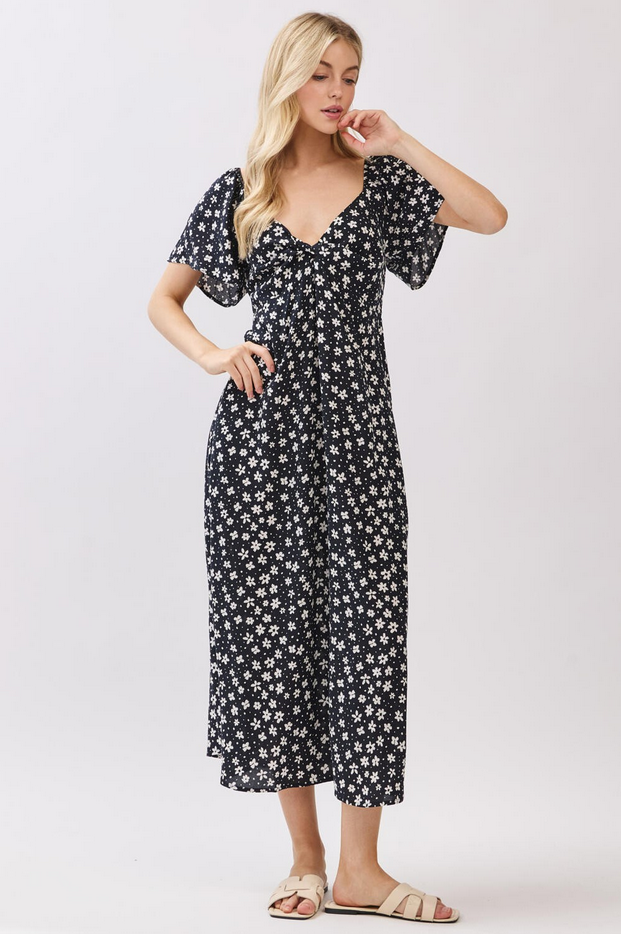 Final Touch Ditsy Daisy Midi Dress