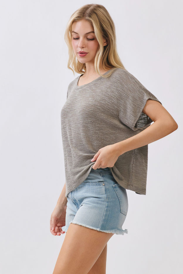 Final Touch Boxy Knit Tee