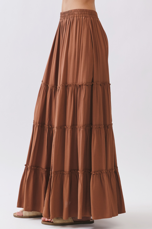Final Touch Tiered Maxi Skirt
