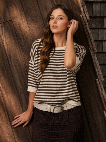 Blu Pepper Button Back Sweater Top