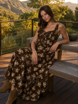 Blu Pepper Floral Corset Dress